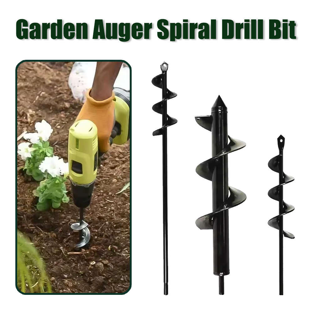 Post Hole Digger - ガーデンオーガースパイラルドリルビット六角シャフトオーガー高品質庭園芸寝具植栽ポスト穴掘り地面オーガー