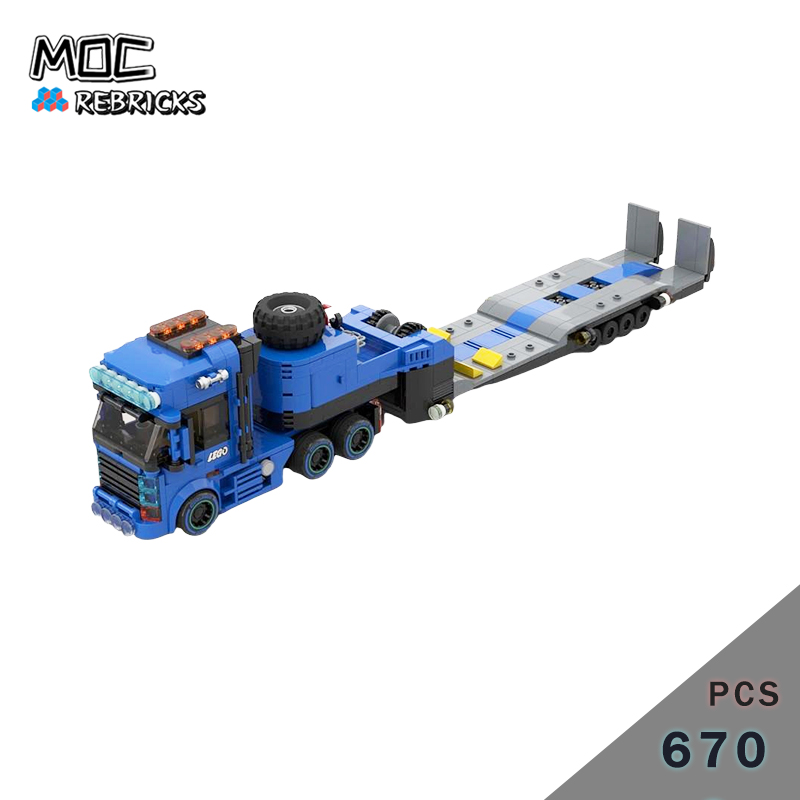 Heavy Equipment Pdf - MOC ヘビーデューティートランスポートトラック フラットベッドトレーラー付き 組み立てブロックセット 貨物輸送車両モデル ギフト