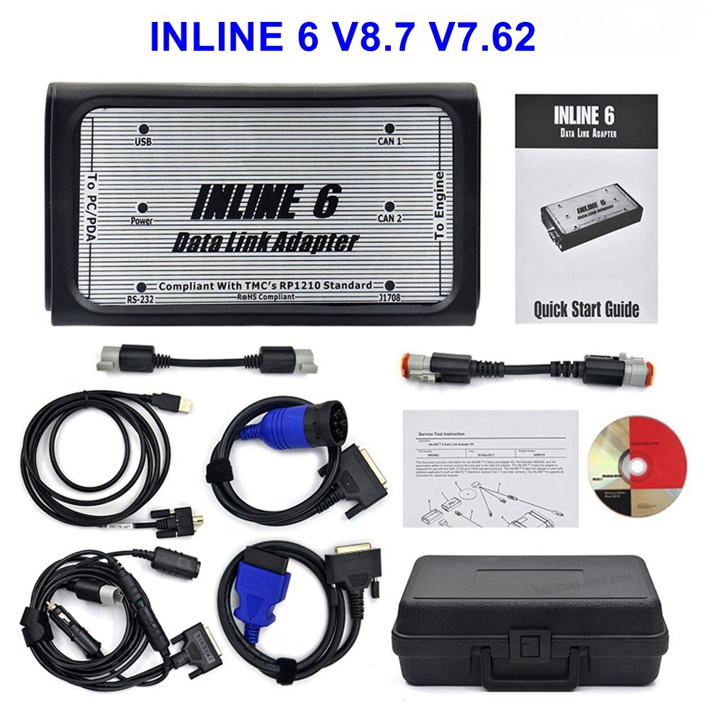 Heavy Equipment Diagnostic Tool - インライン6 V8.7 V7.62 データヘビーデューティーインライン6 カミンズトラック用スキャナー診断ツール ヘビーデューティートラック診断ツール一式