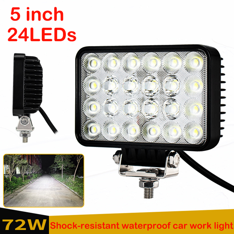 1PC 72W 車両用ドライビングライト LEDスポットフラ - Vehicle Heavy Equipment のレビューと価格