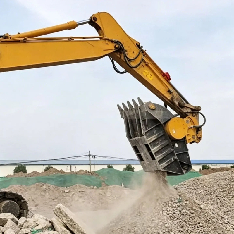 岩石掘削機クラッシャーバケット油圧コンクリートジョークラッシ - Heavy Equipment Attachments のレビューと価格