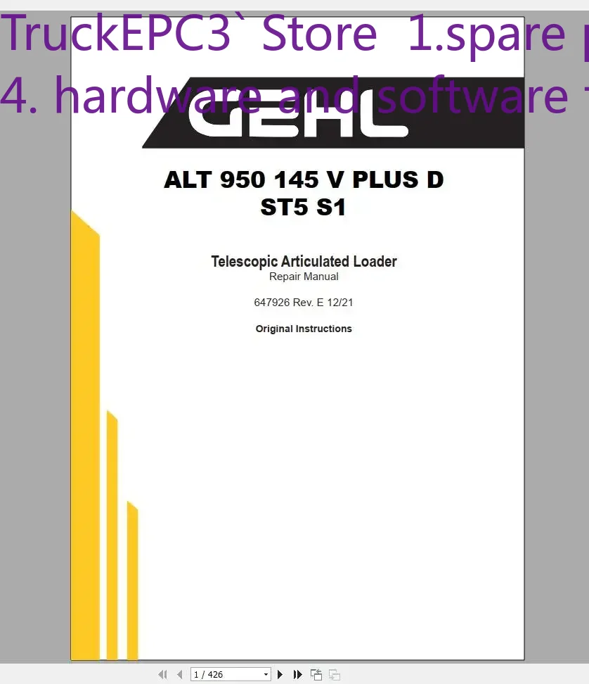 TruckEPC3 GEHL機械重機 4.89 GB PDF - Heavy Equipment Pdf のレビューと価格
