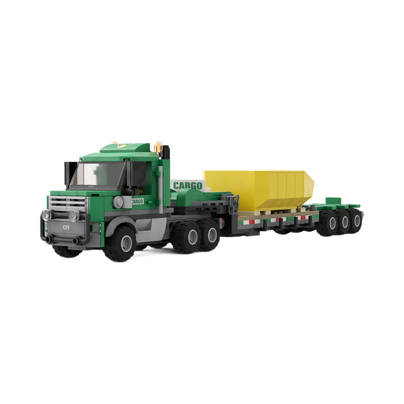 MOC 大型貨物トラックと低床トレーラー ビルディングブロッ - Heavy Equipment Pdf のレビューと価格