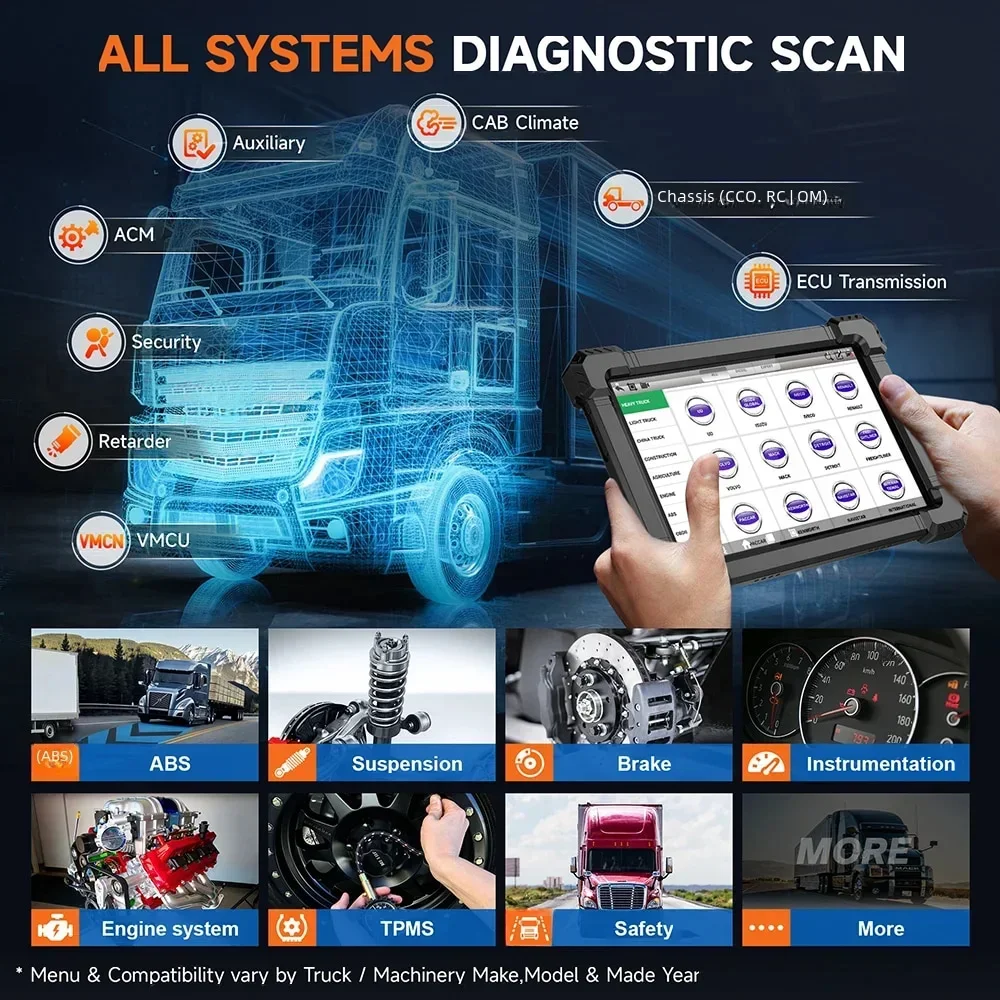 ANCEL X7 HD 大型トラック診断ツール TPMS D - Heavy Equipment Diagnostic Tool のレビューと価格