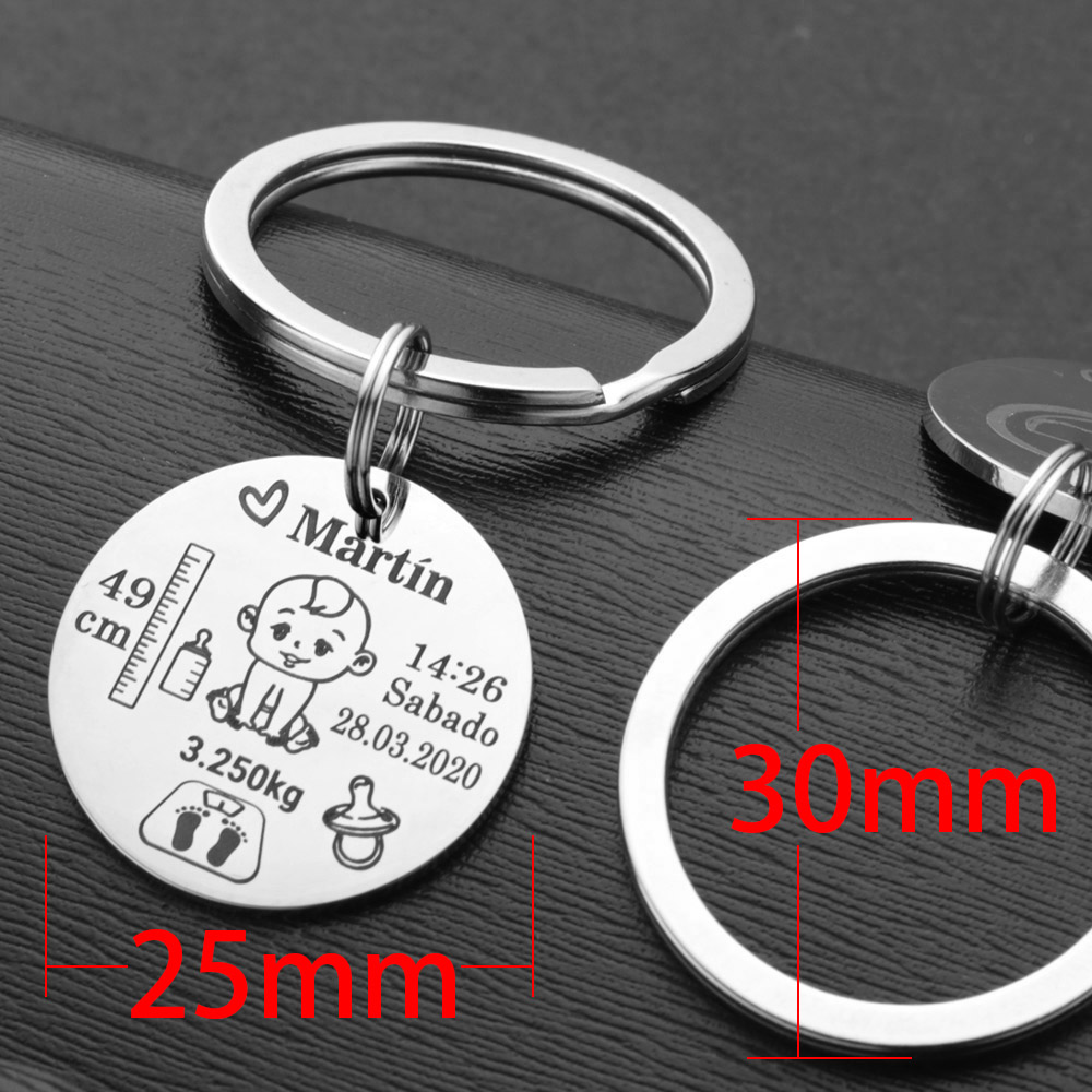 素敵なパーソナライズされた赤ちゃん男の子女の子キーホルダー名 - Heavy Equipment Keys のレビューと価格